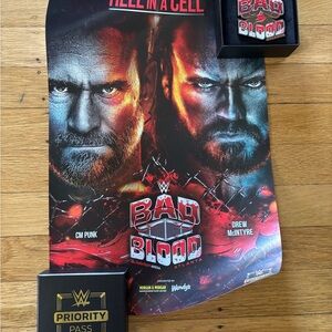 WWE 2024 Bad Blood Large Pin and Poster